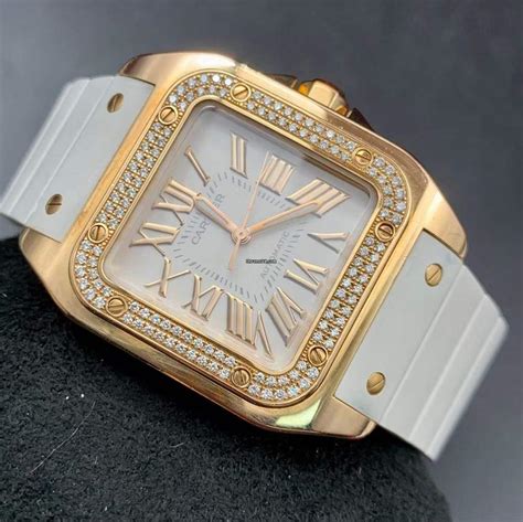 cartier wsca0003|cartier santos 100 diamond bezel.